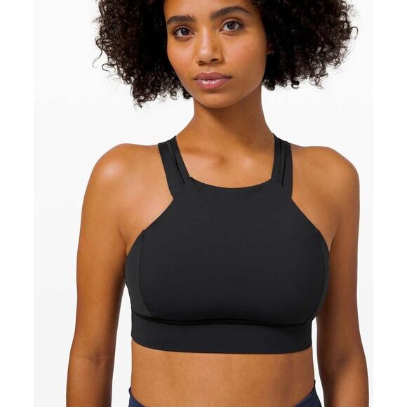 Lululemon Strong at Heart Bra *Medium Support, C/D Cup w/ Removable Pads Black - Picture 2 of 12